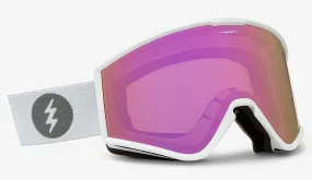 goggles Electric EK1.S - Matte White/Black Dark Grey/Pink Chrome