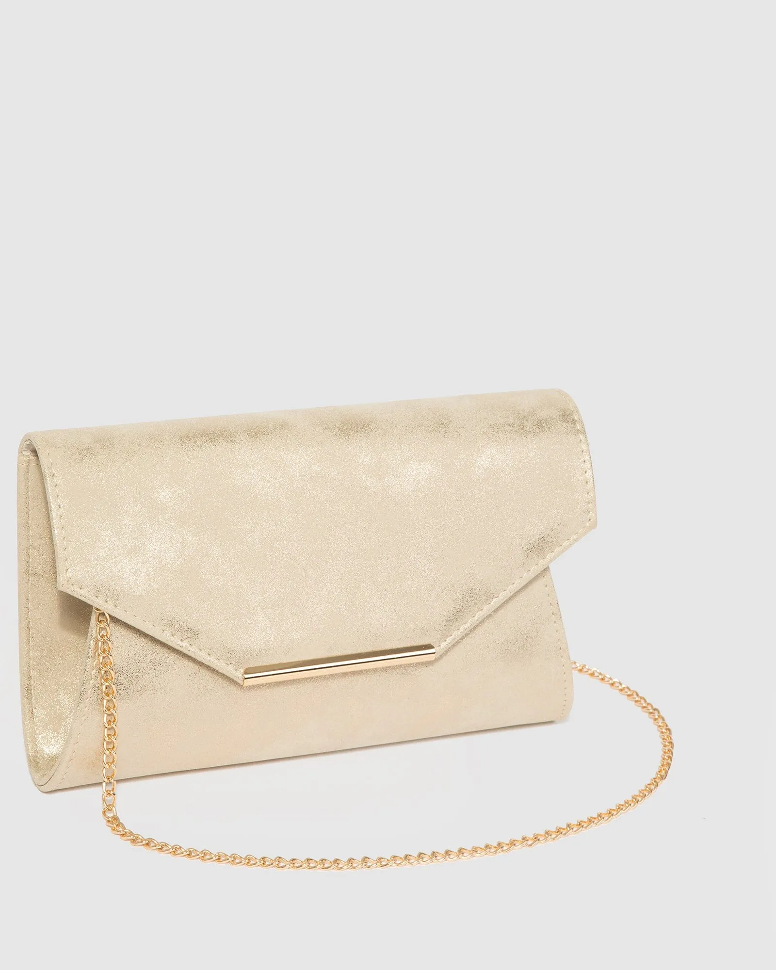 Gold Brianna Eve Clutch Bag