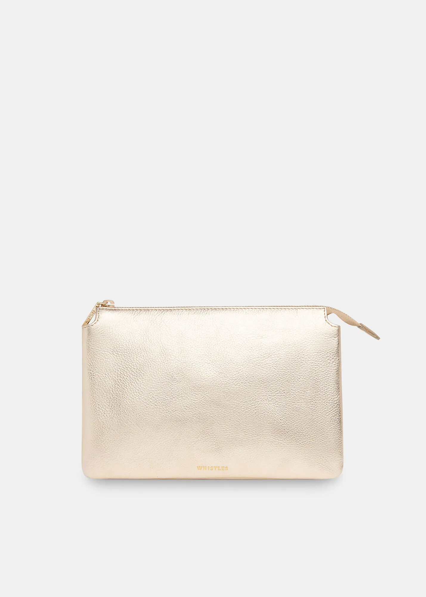 Gold Elita Double Pouch Clutch