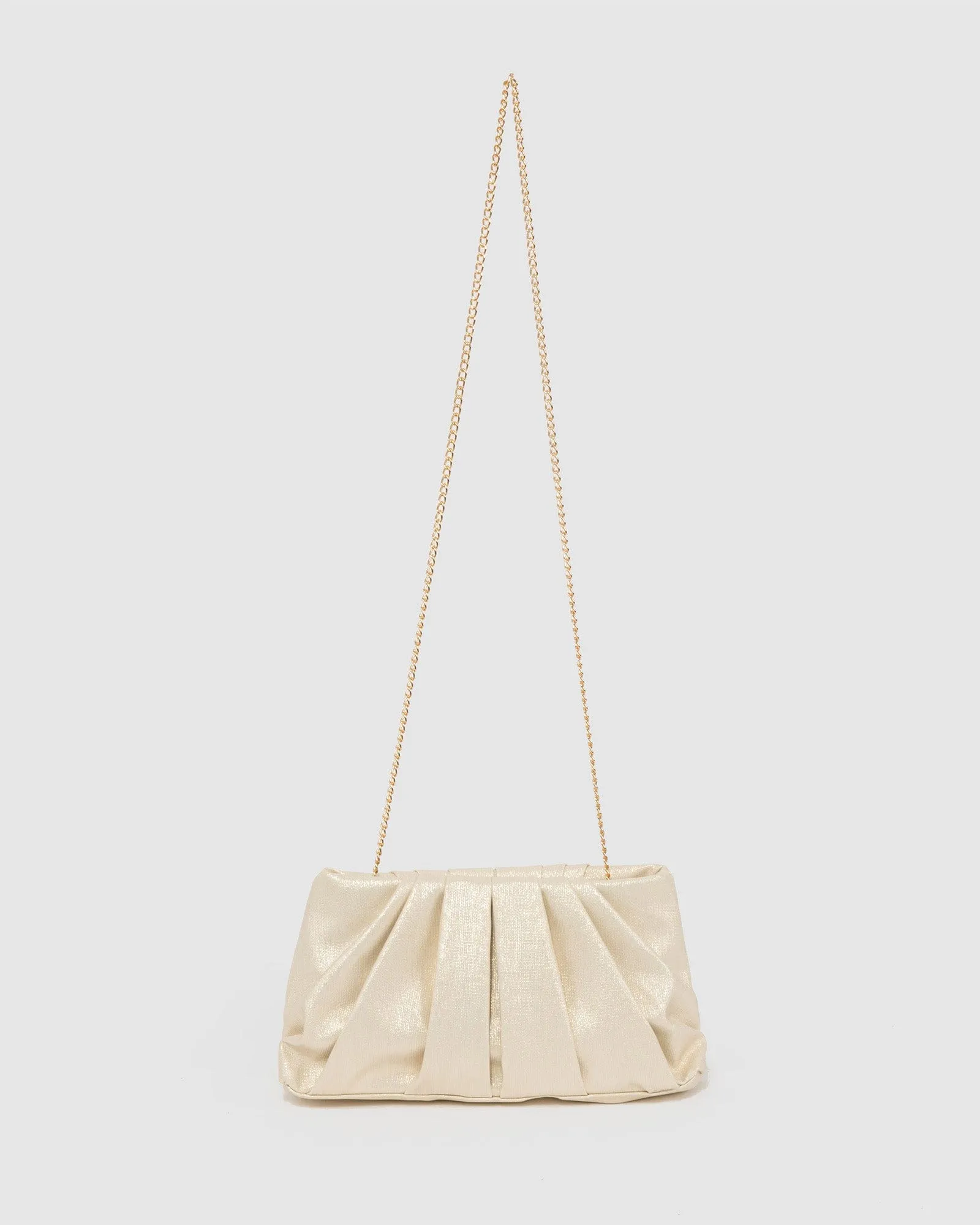 Gold Lucy Pouch Clutch Bag
