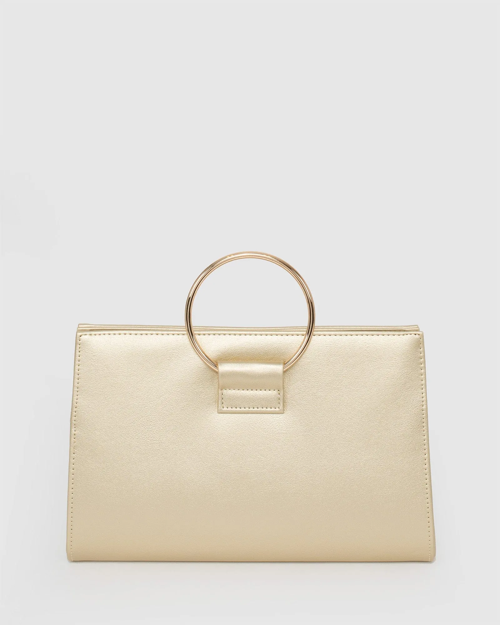 Gold Maggie Ring Clutch Bag