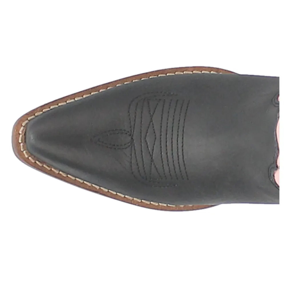 Goodness Gracious Tooled-Inlay Floral Snip Toe Cowboy Boots