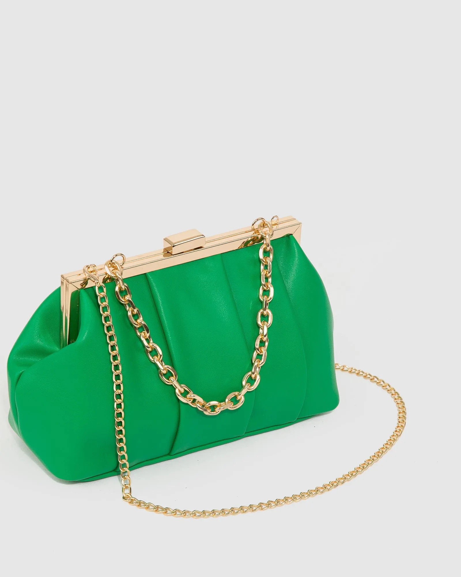 Green Madison Frame Clutch Bag