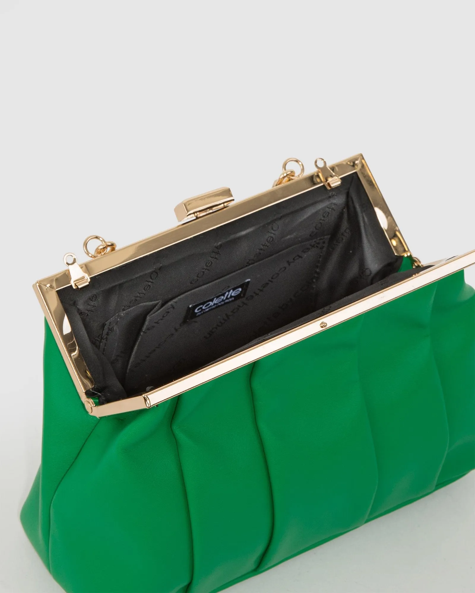 Green Madison Frame Clutch Bag