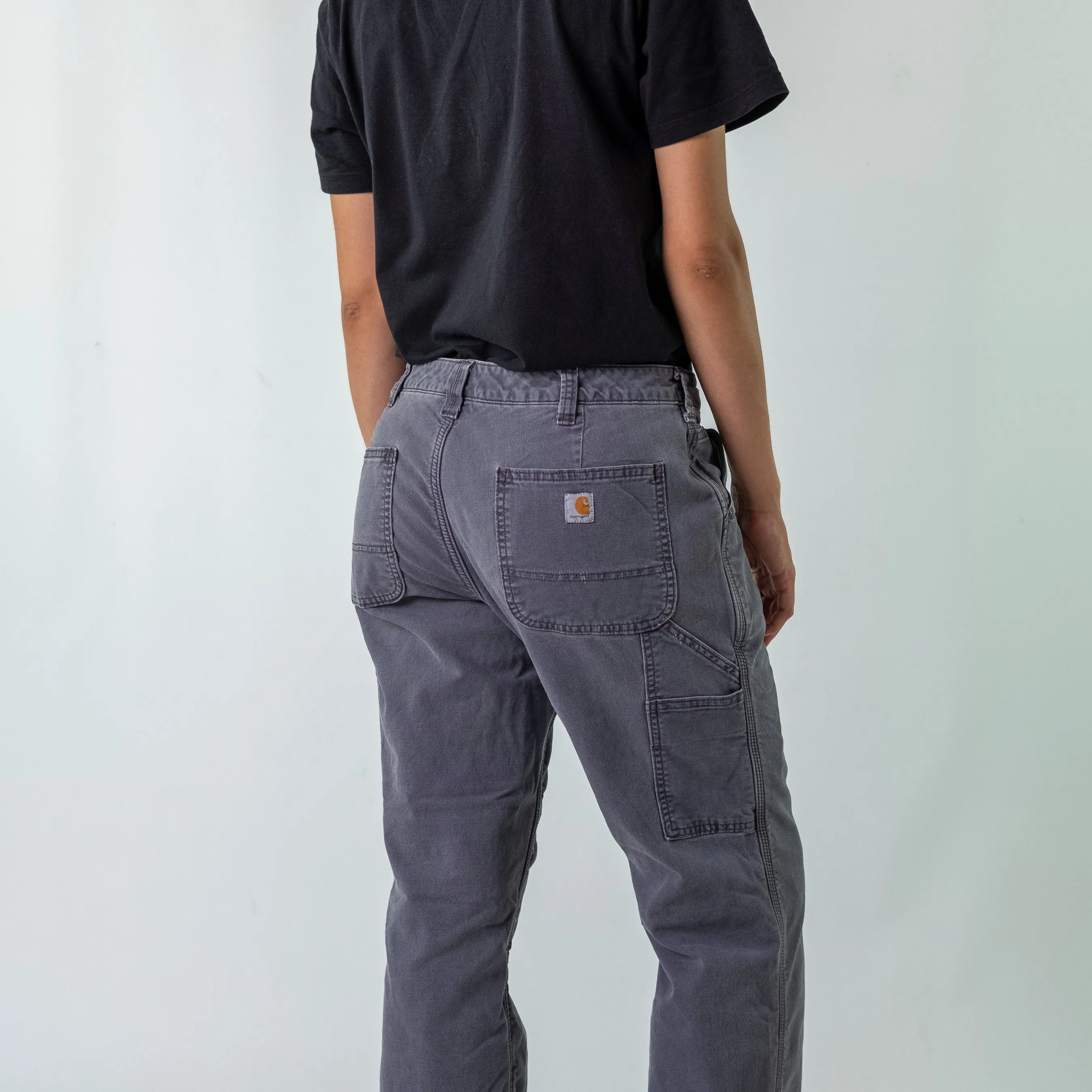 Grey y2ks Carhartt Denim Carpenter Jeans Baggy Pants (33x30)