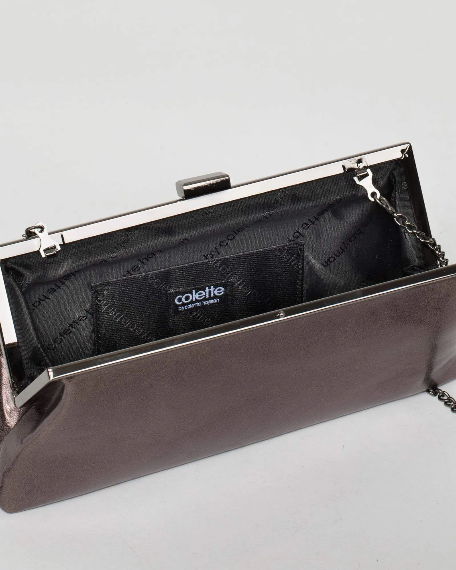 Gunmetal Arya Clutch Bag