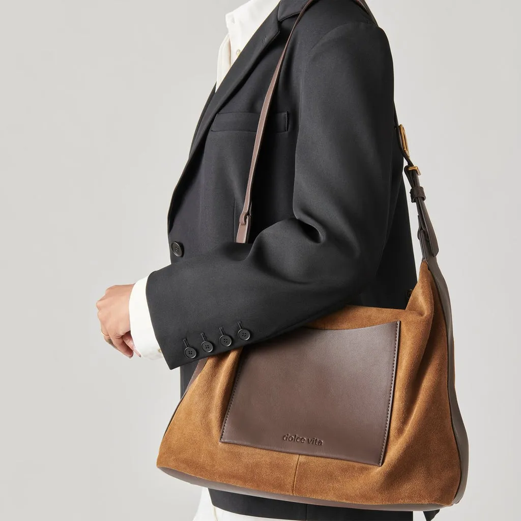 HANA SHOULDER BAG TOBACCO SUEDE– Dolce Vita 6940977004610