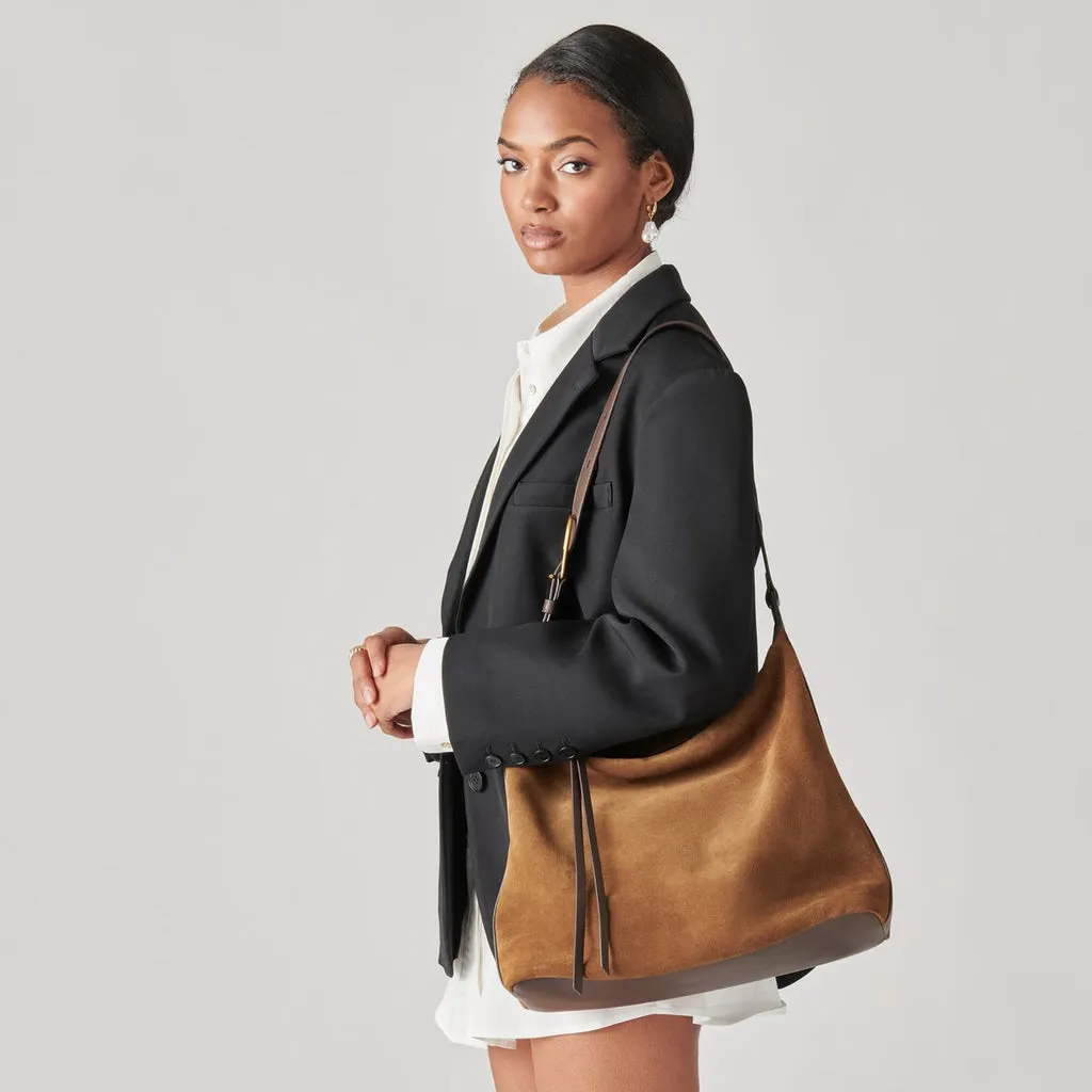 HANA SHOULDER BAG TOBACCO SUEDE– Dolce Vita 6940977004610