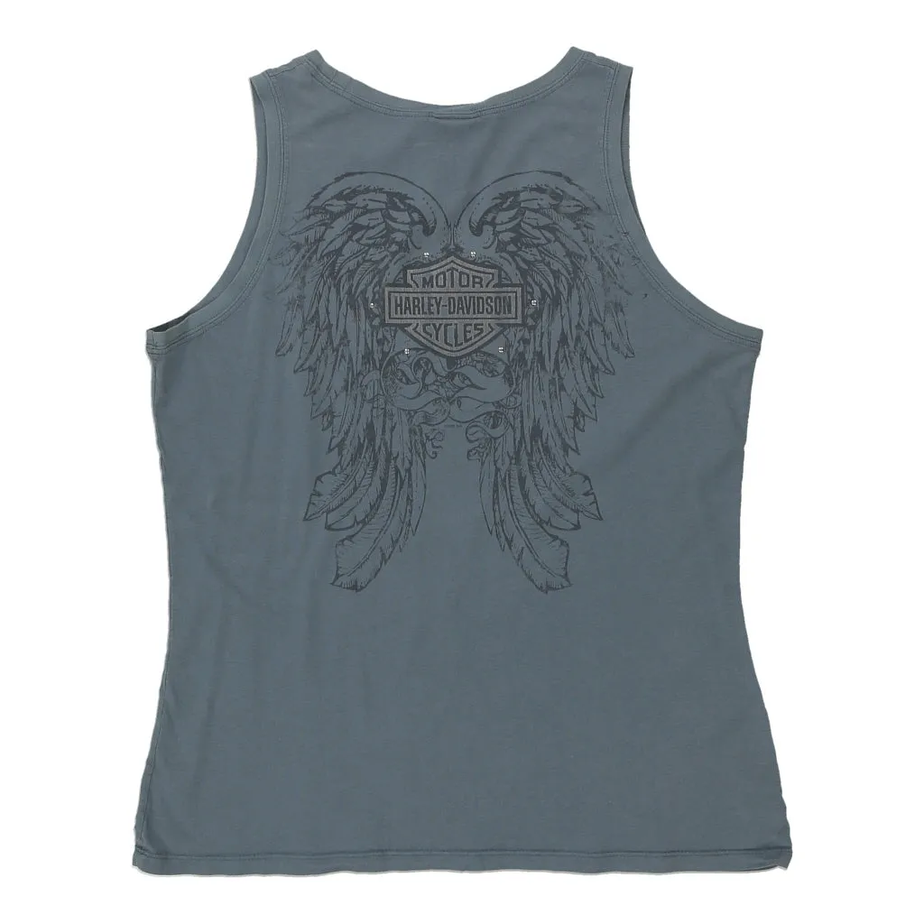 Harley Davidson Vest - XL Blue Cotton