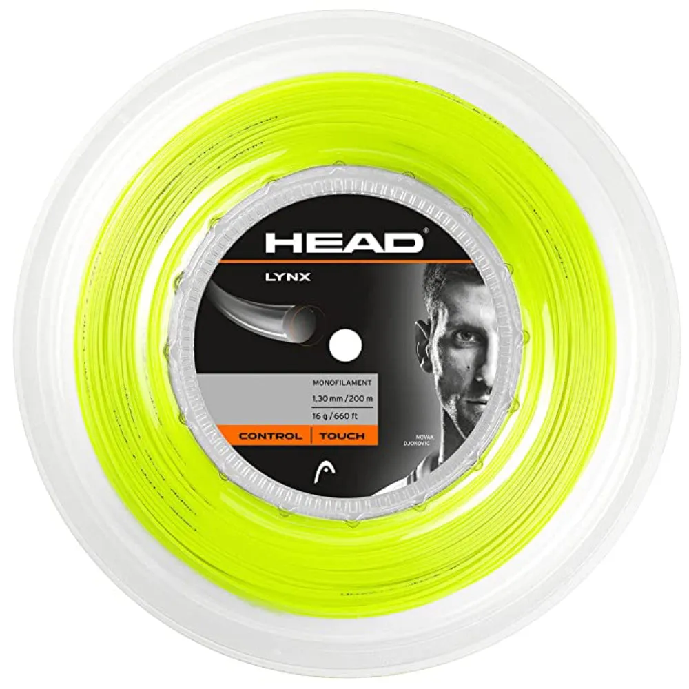 HEAD Lynx Monofilament 200M Tennis String Reel (Yellow)