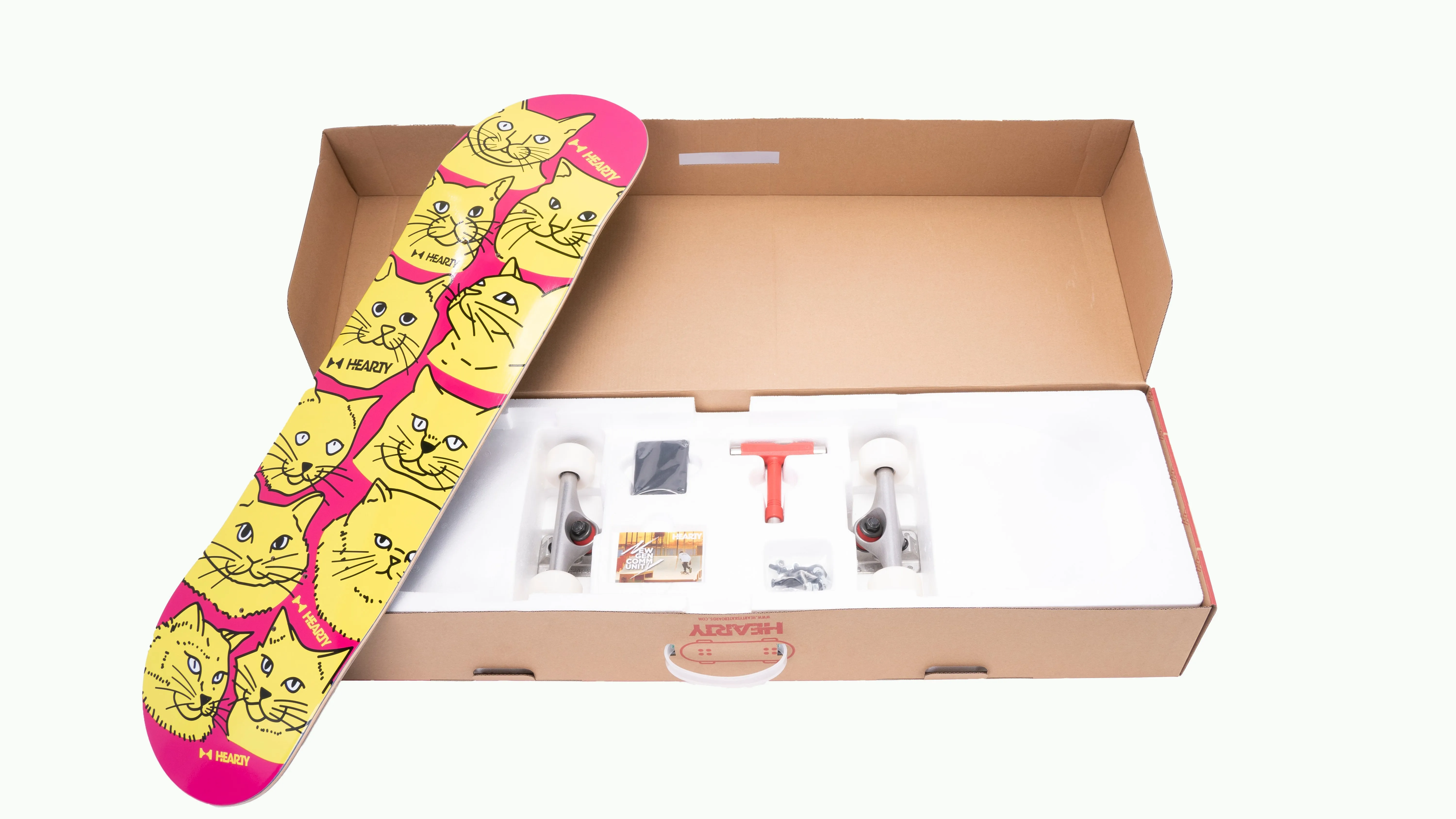 Hearty Pro-Complete Skateboard Pack- Unassembled- 8.0