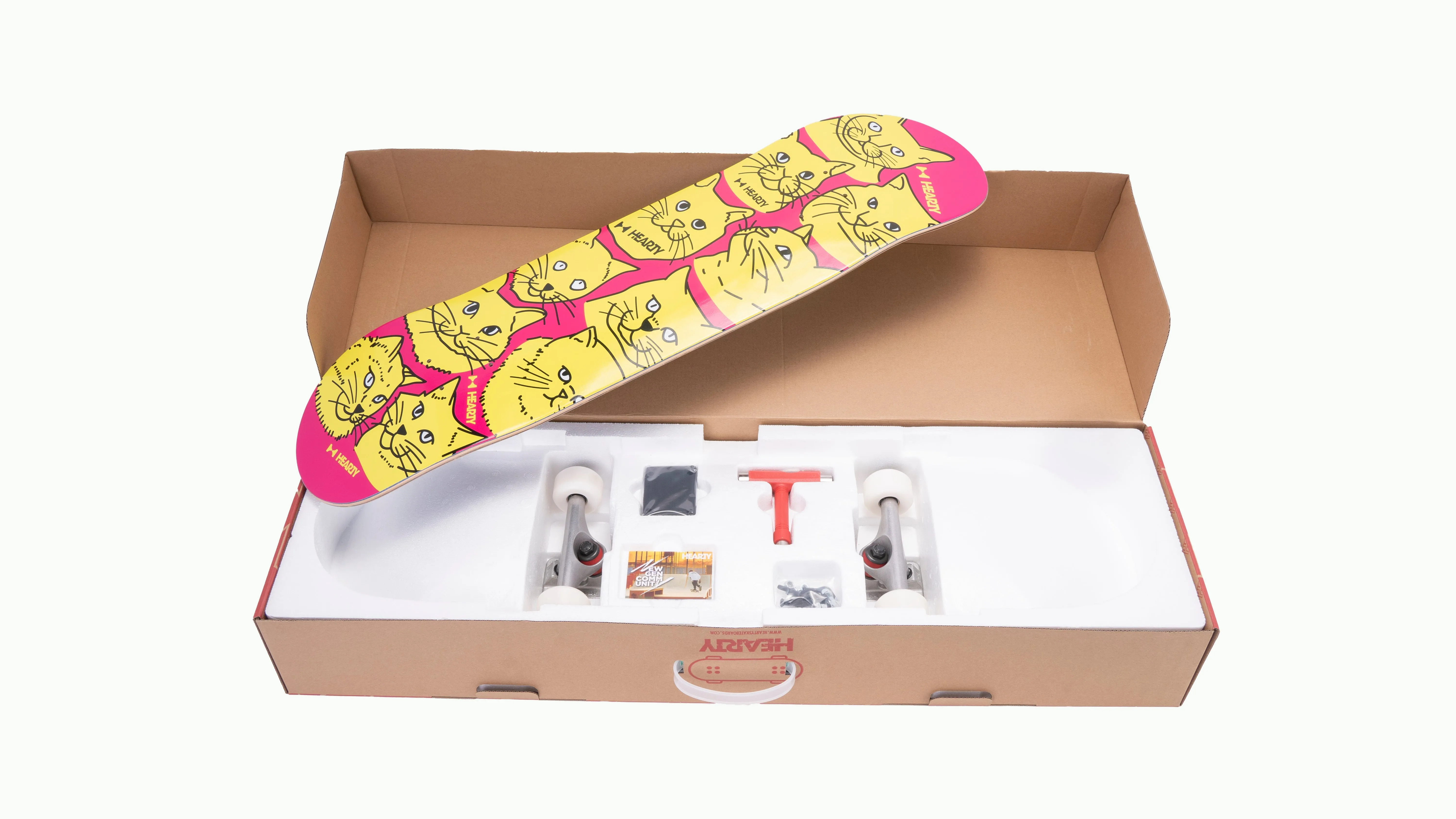 Hearty Pro-Complete Skateboard Pack- Unassembled- 8.0