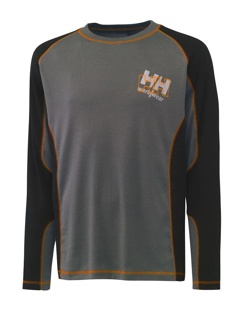 Helly Hansen 79134 Chelsea Longsleeve T Shirt Grey Black Orange