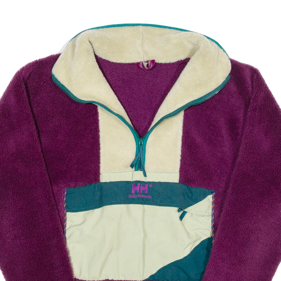 HELLY HANSEN Pullover Womens Fleece Jacket Purple 90s M