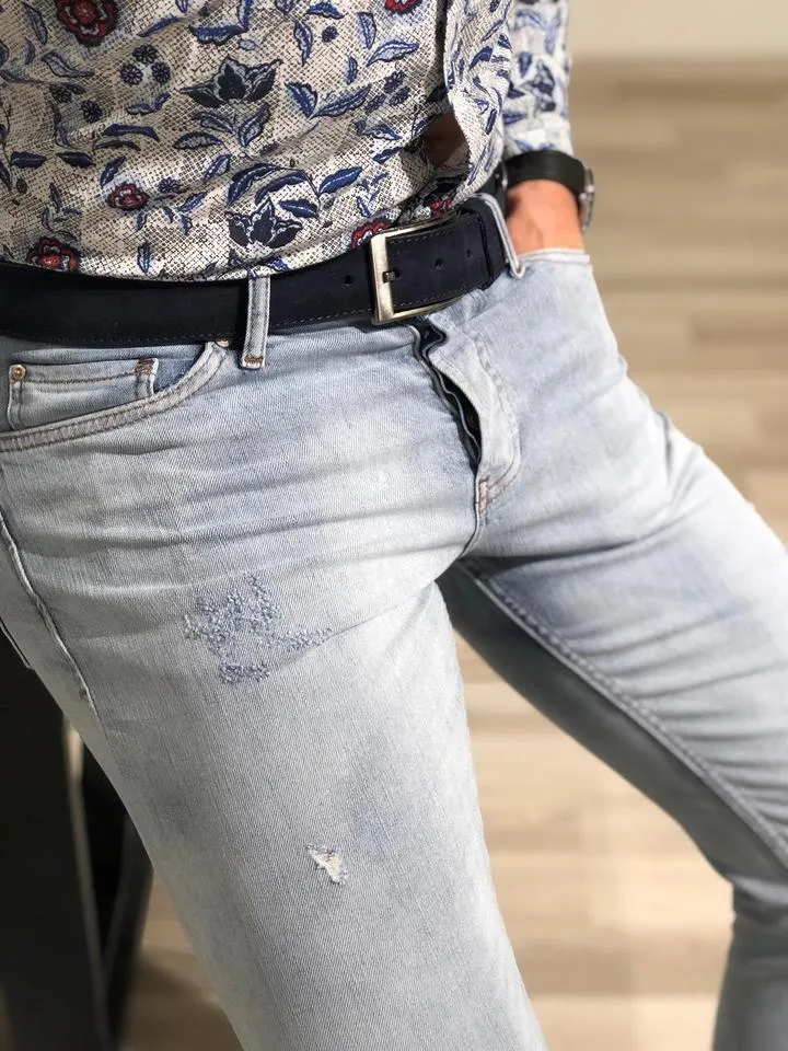 Heritage Ripped Blue Jeans