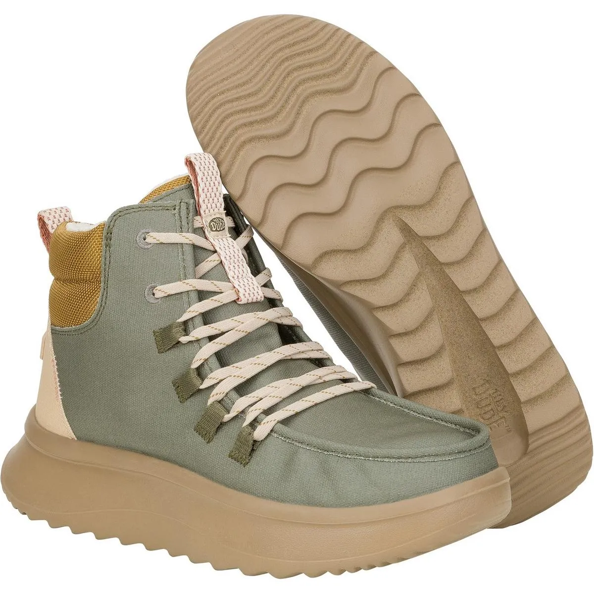 HEYDUDE Wendy Peak Apres Ankle Boots Olive