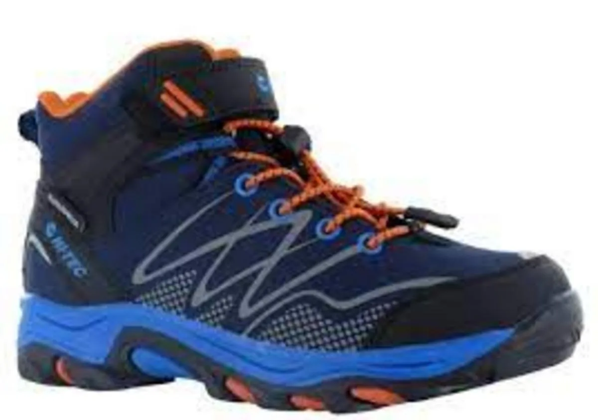 Hi-Tec Blackout Mid Boots Navy/Orange/Lake Blue