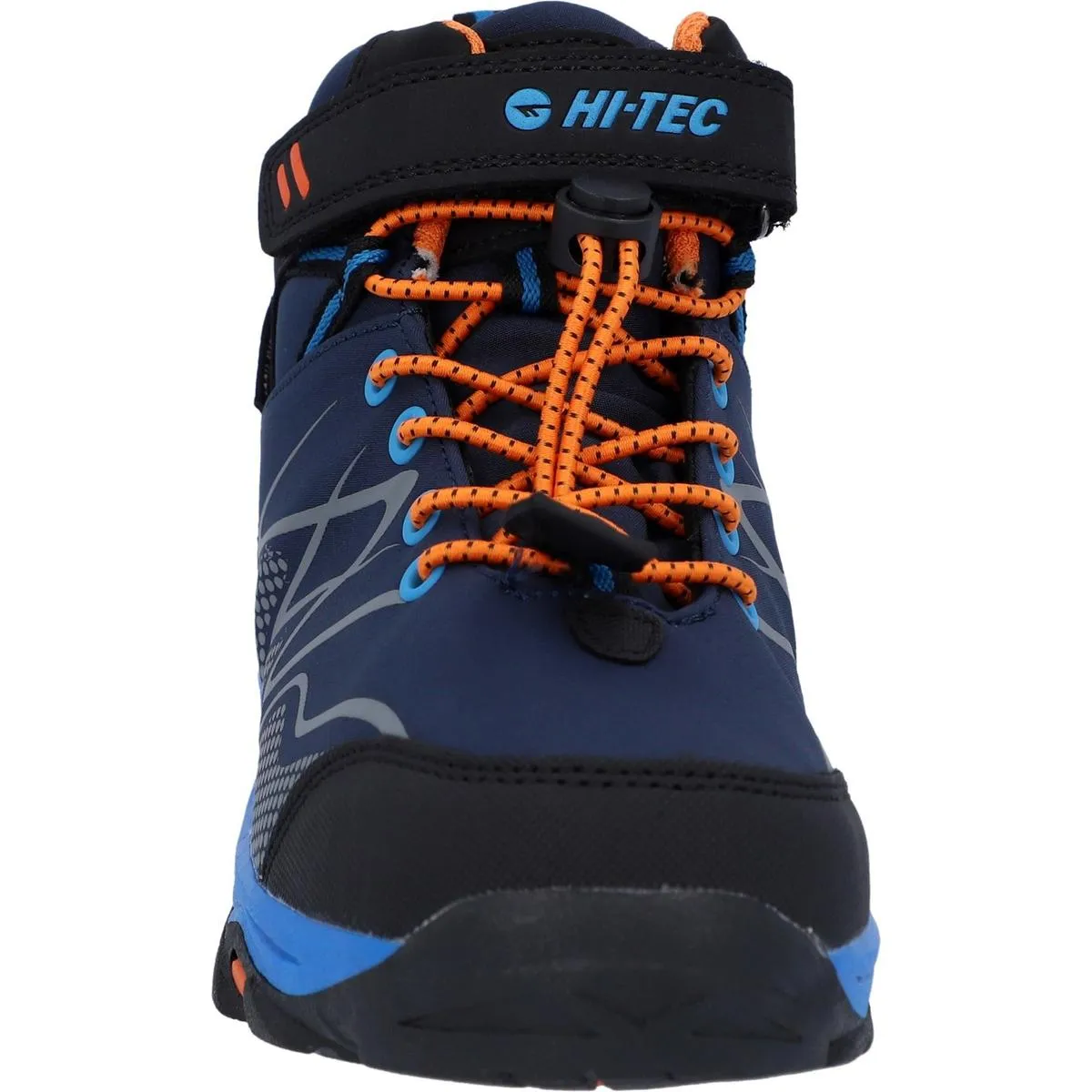 Hi-Tec Blackout Mid Child Boots Navy/Orange/Lake Blue