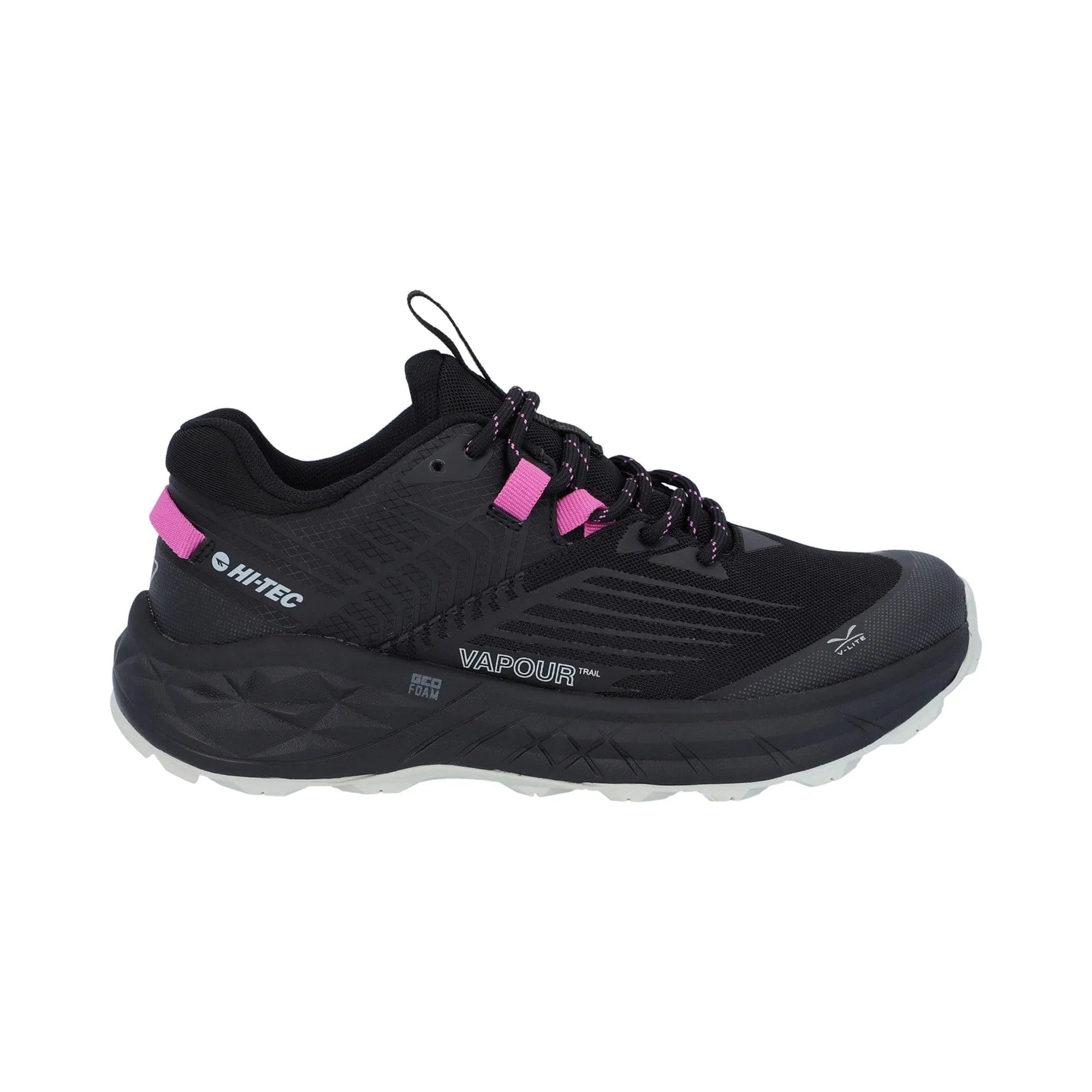 Hi-Tec Fuse Trail Low Womens Trainers - Black/Cool Grey/Cyclamen