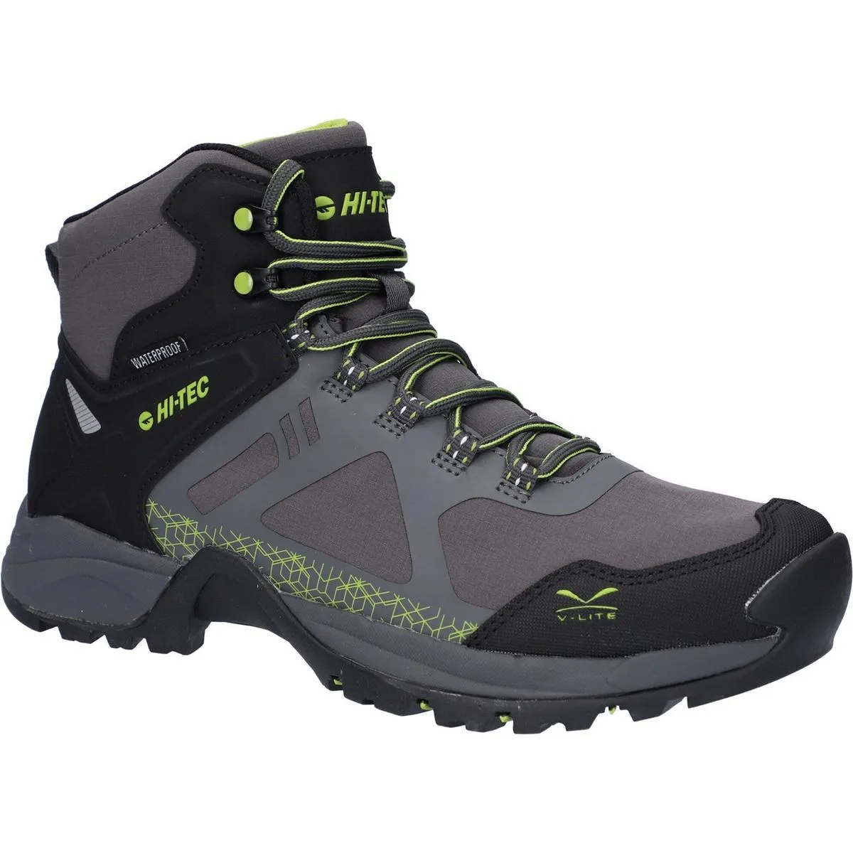 Hi-Tec V-Lite Psych Boots Dark Grey/Lime