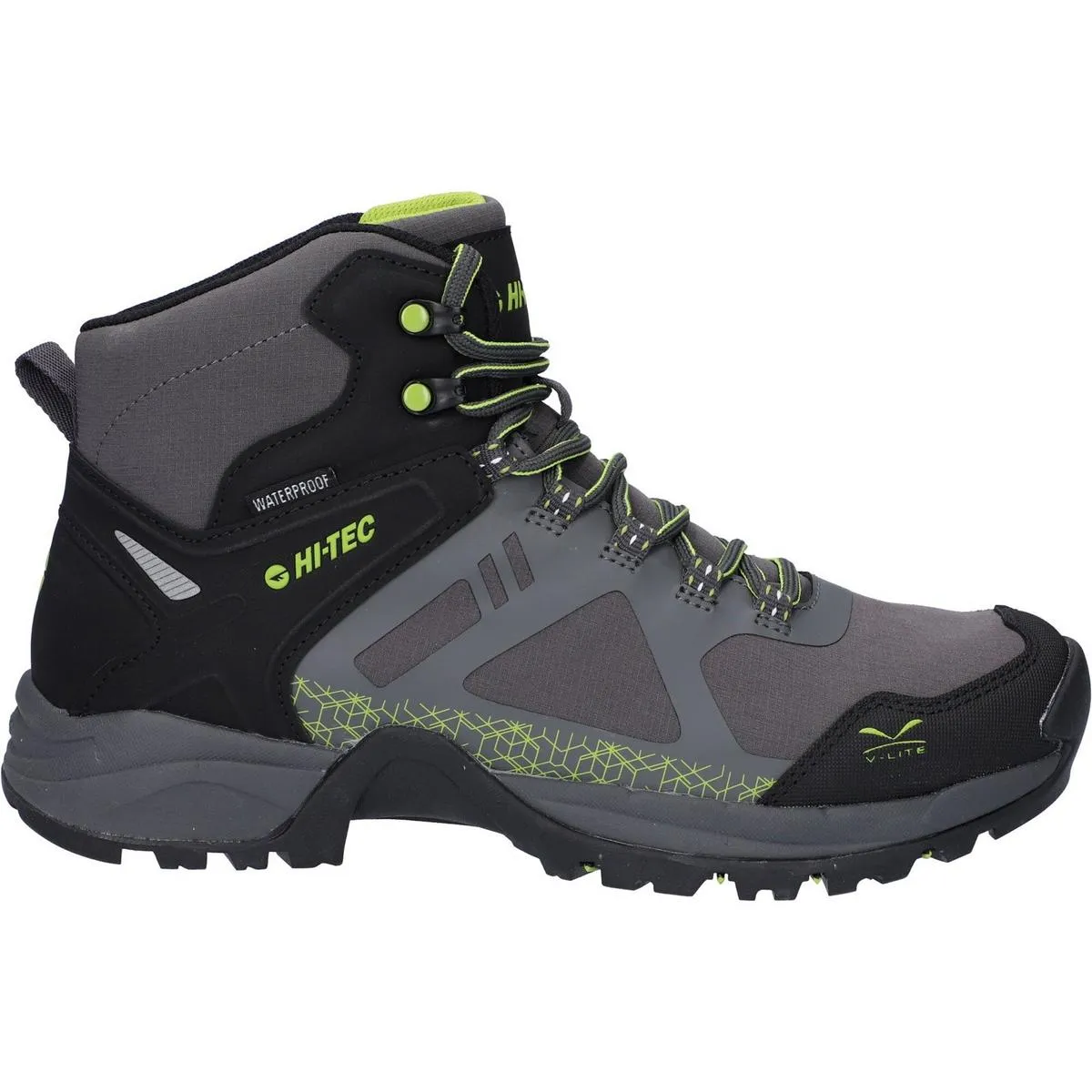 Hi-Tec V-Lite Psych Boots Dark Grey/Lime