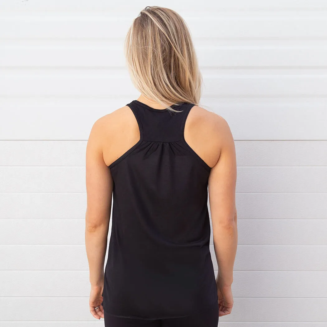 Hockey Flowy Racerback Tank Top - Game Time Girl 