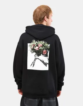 Hockey Roses Pullover Hoodie - Black