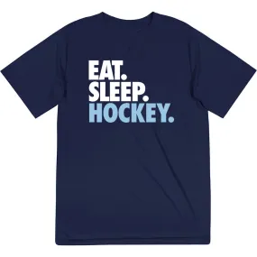 Hockey Short Sleeve Performance Tee - Eat. Sleep. Hockey. 