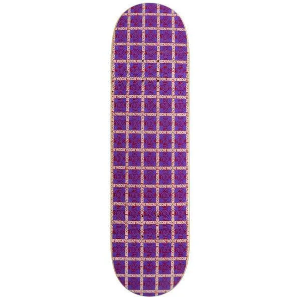 Hockey Skateboards Plaid Purple Deck 8.5