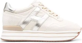 Hogan chunky-sole leather sneakers Neutrals