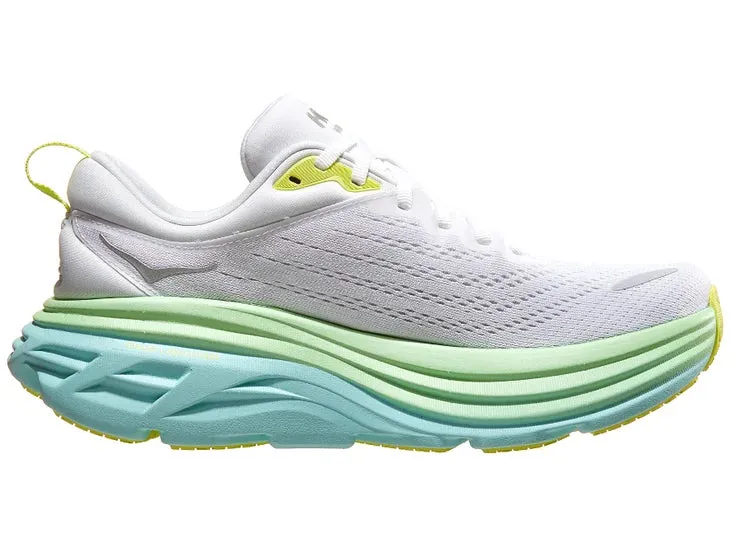 Hoka | Bondi 8 | Women's | Blanc de Blanc/Sunlit Ocean
