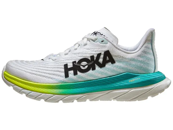Hoka | Mach 5 | Men's | White/Blue Glass