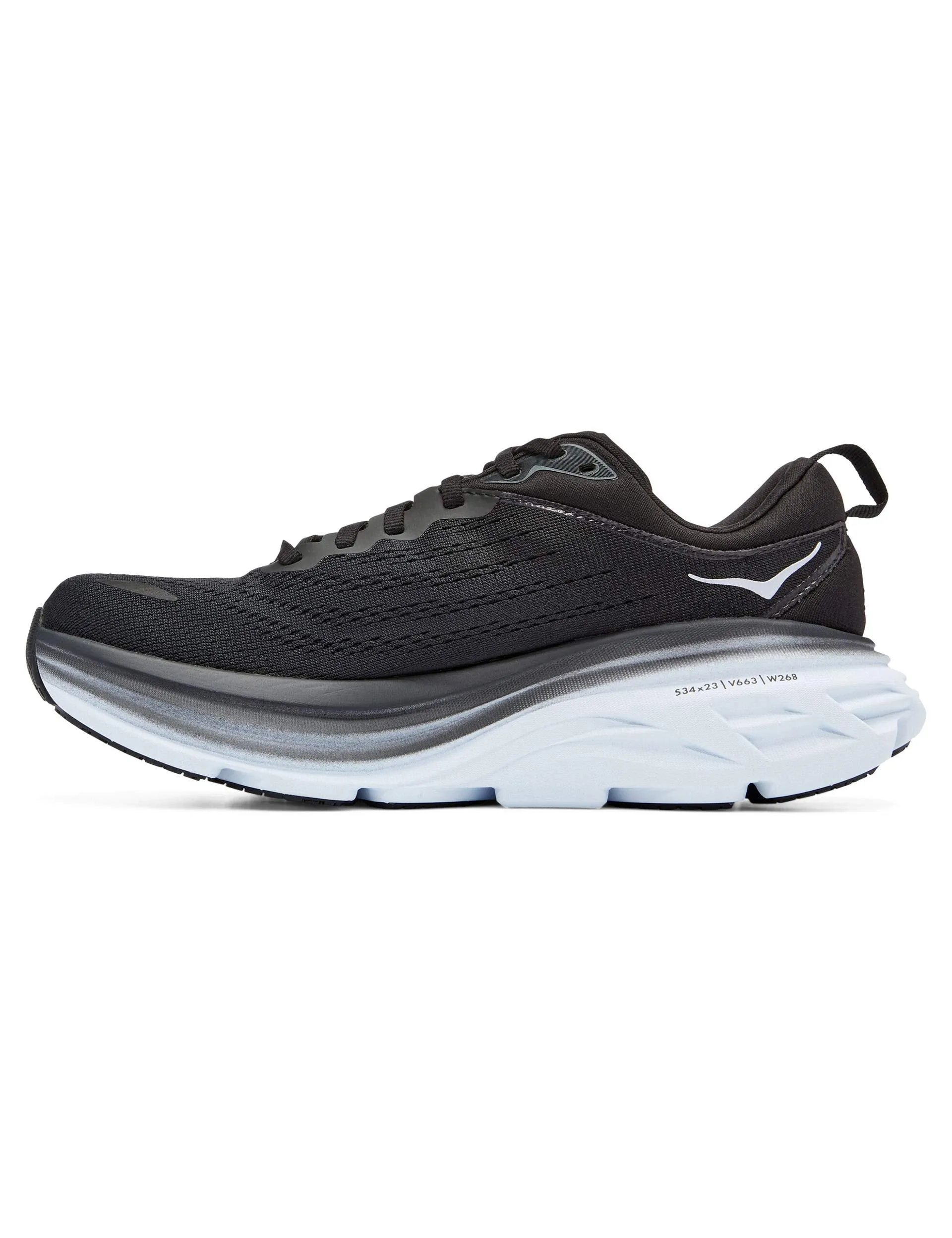 HOKA Bondi 8 - Black/White