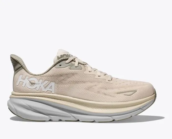 Hoka Men's Clifton 9 Wide Width, oat milk / barley