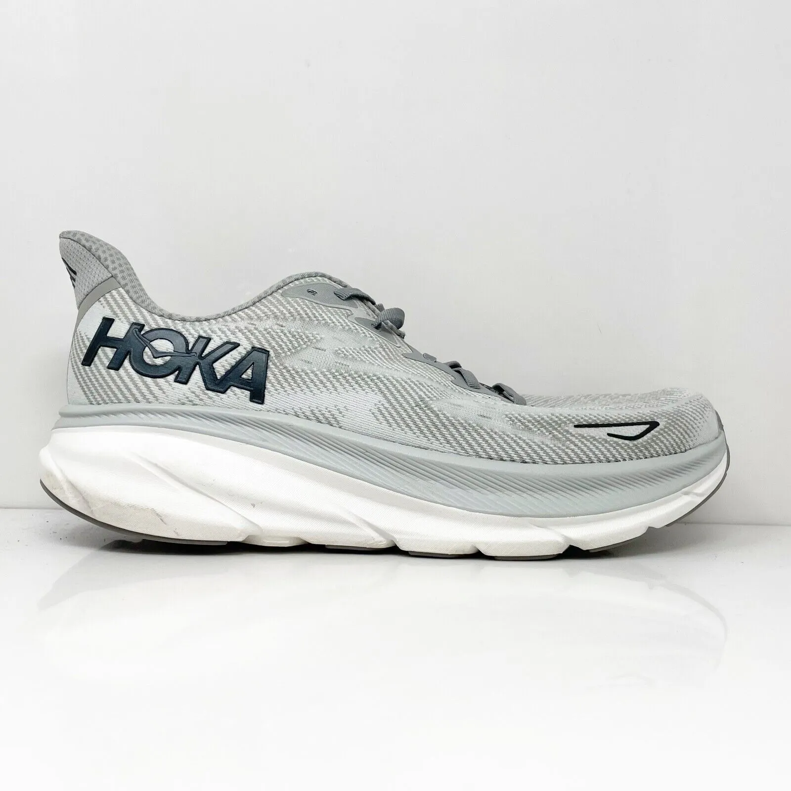 Hoka One One Mens Clifton 9 1127895 HMBC Gray Running Shoes Sneakers Size 13 D