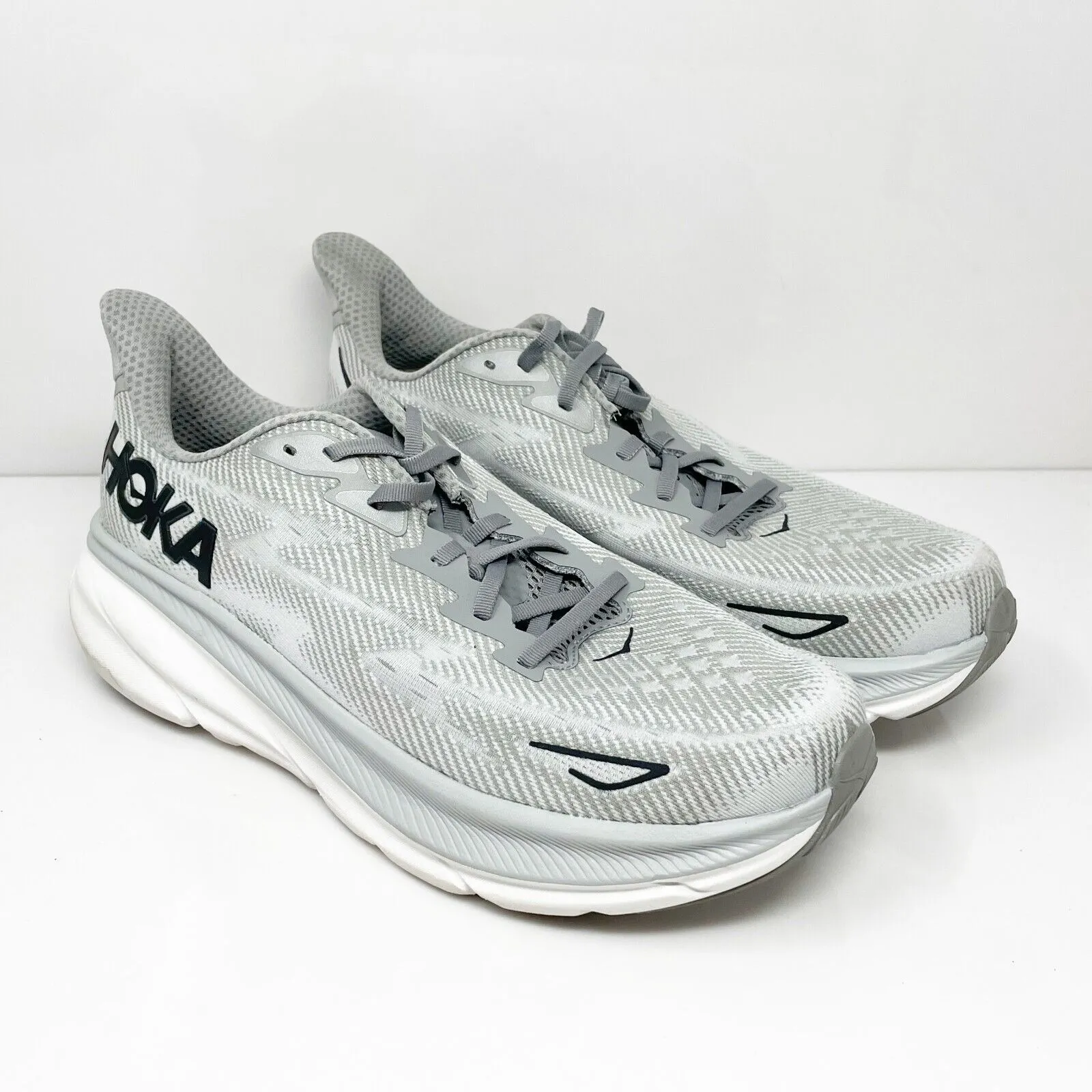 Hoka One One Mens Clifton 9 1127895 HMBC Gray Running Shoes Sneakers Size 13 D
