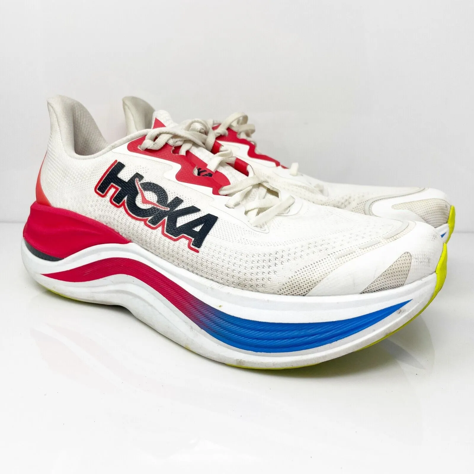 Hoka One One Mens Skyward X 1147911 BVR White Running Shoes Sneakers Size 12.5 D