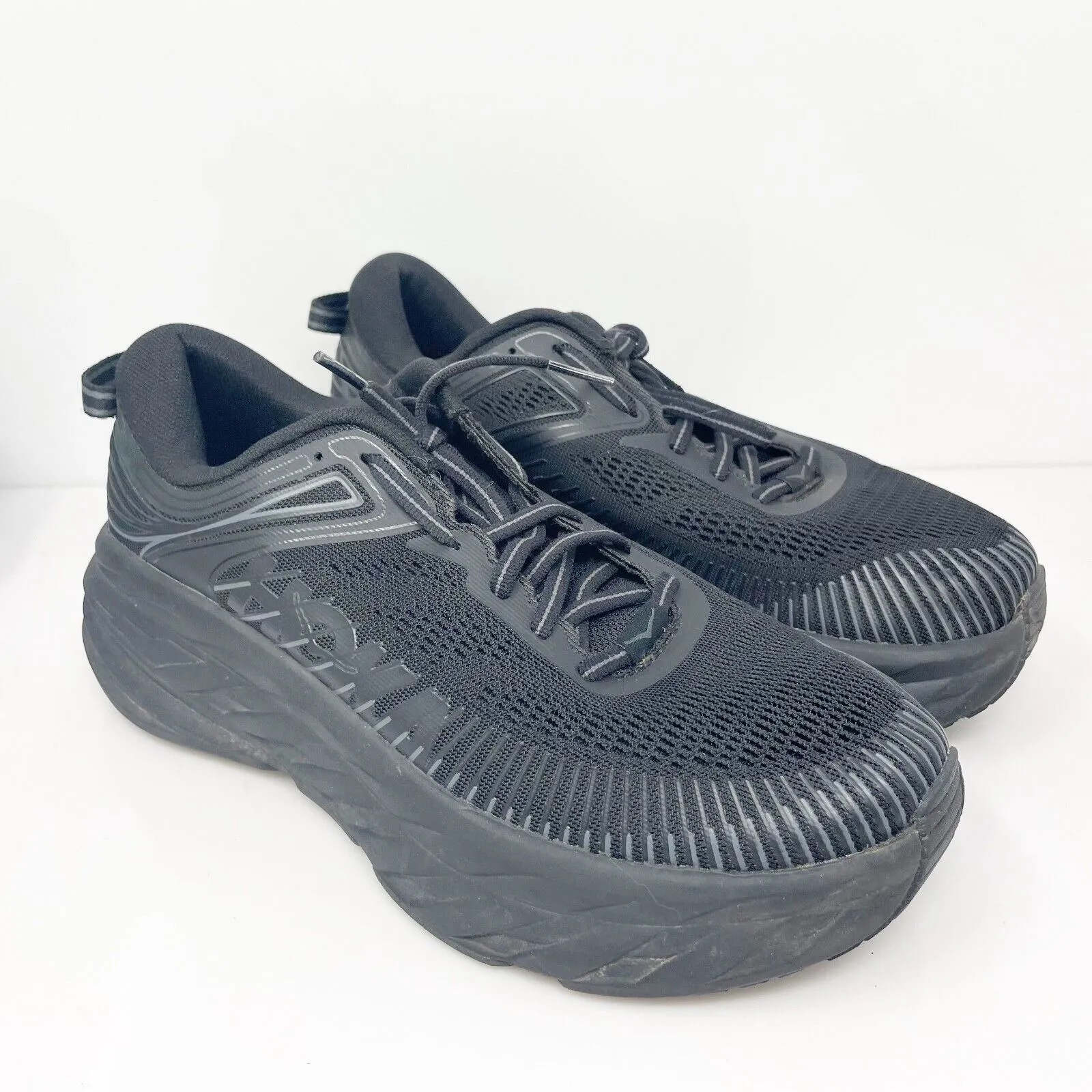 Hoka One One Womens Bondi 7 1110531 BBLC Black Running Shoes Sneakers Size 8 D