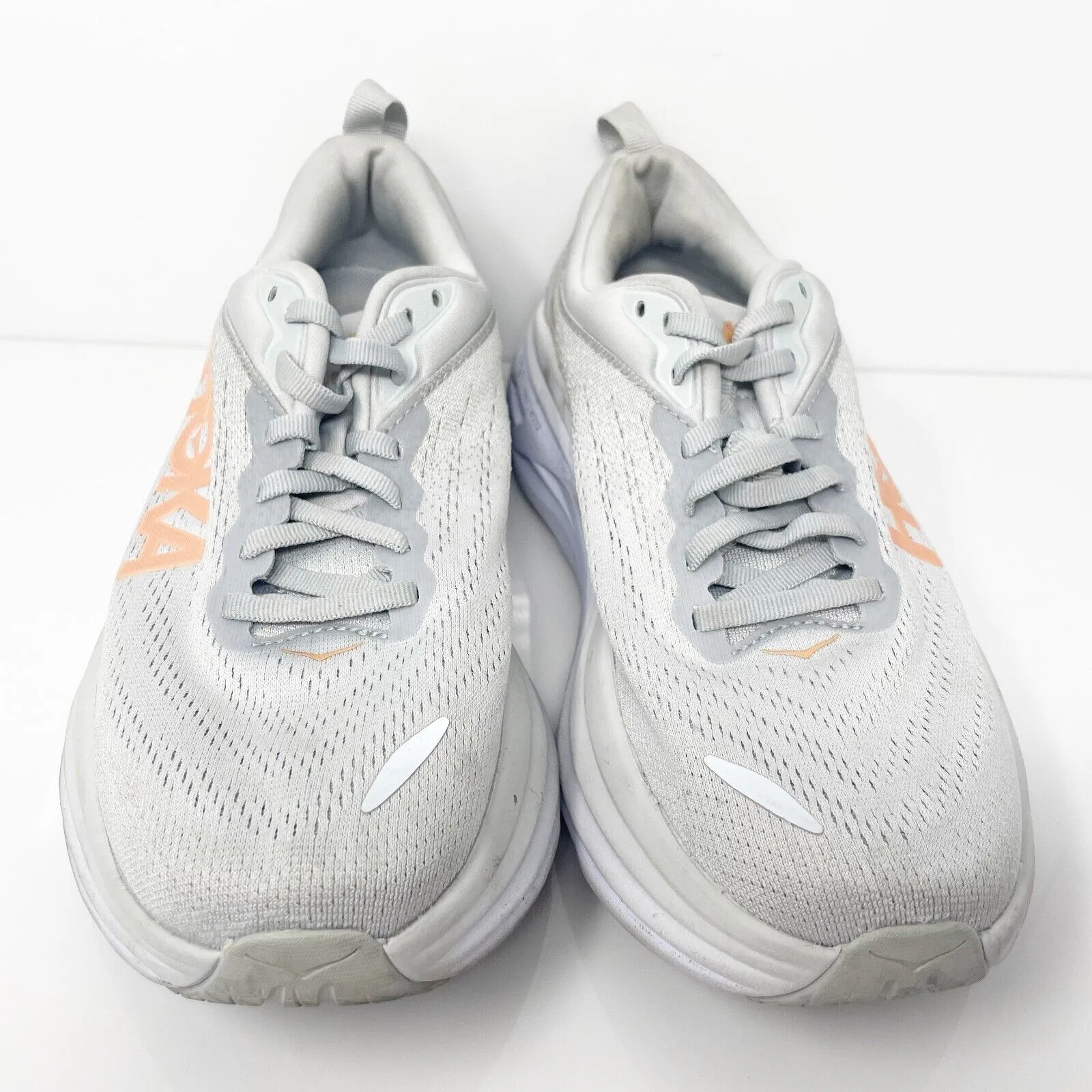 Hoka One One Womens Bondi 8 1127954 HMLR Gray Running Shoes Sneakers Size 7 D