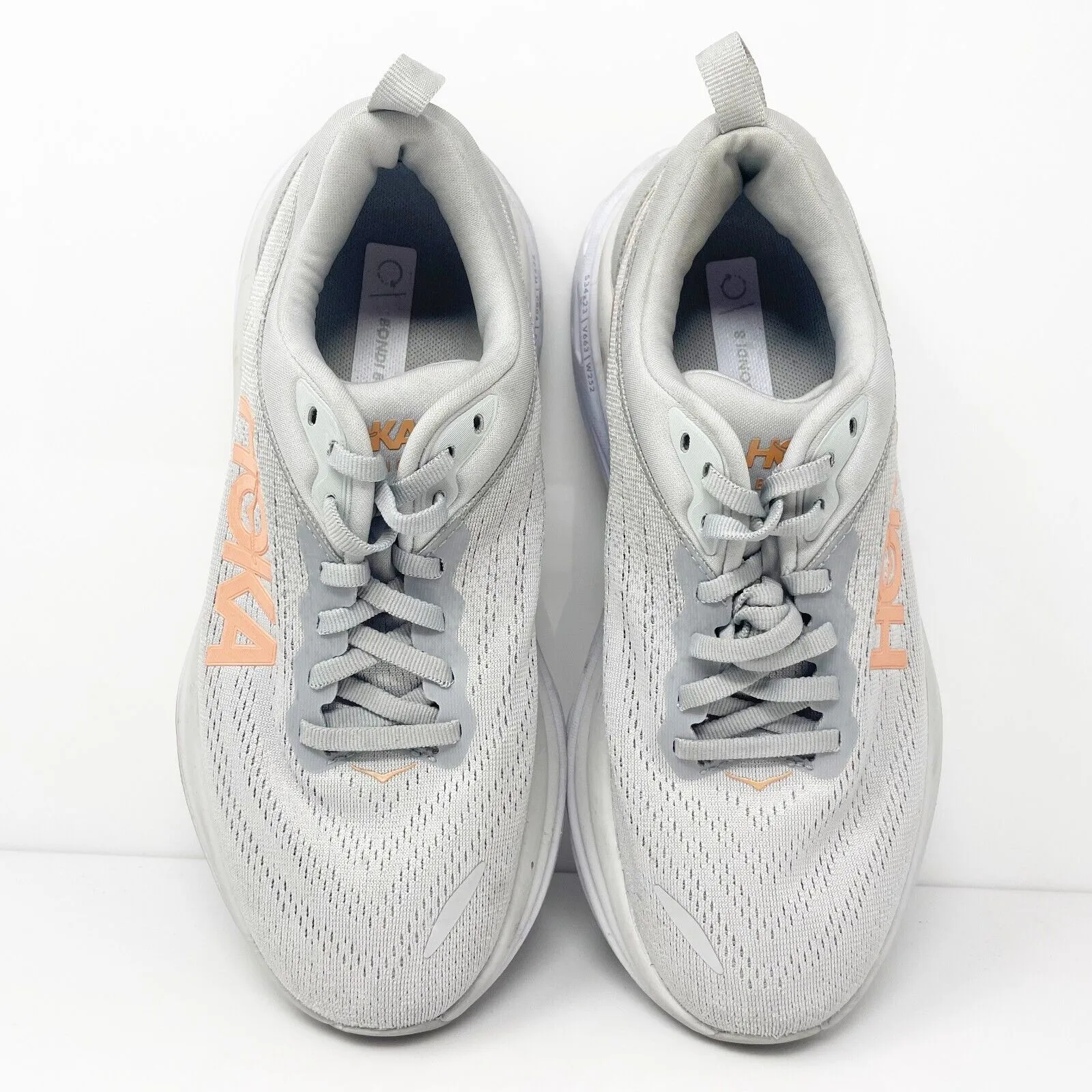 Hoka One One Womens Bondi 8 1127954 HMLR Gray Running Shoes Sneakers Size 7 D