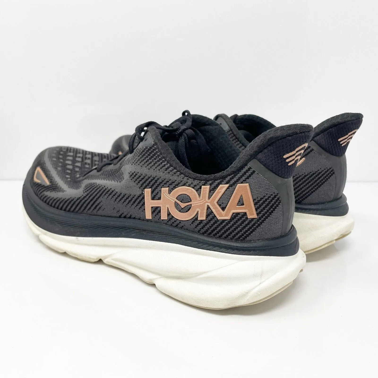 Hoka One One Womens Clifton 9 1127896 BRGL Black Running Shoes Sneakers 10.5 B