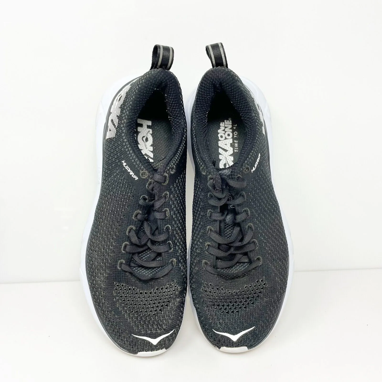 Hoka One One Womens Hupana 2 1019573 BWHT Black Running Shoes Sneakers Size 6.5