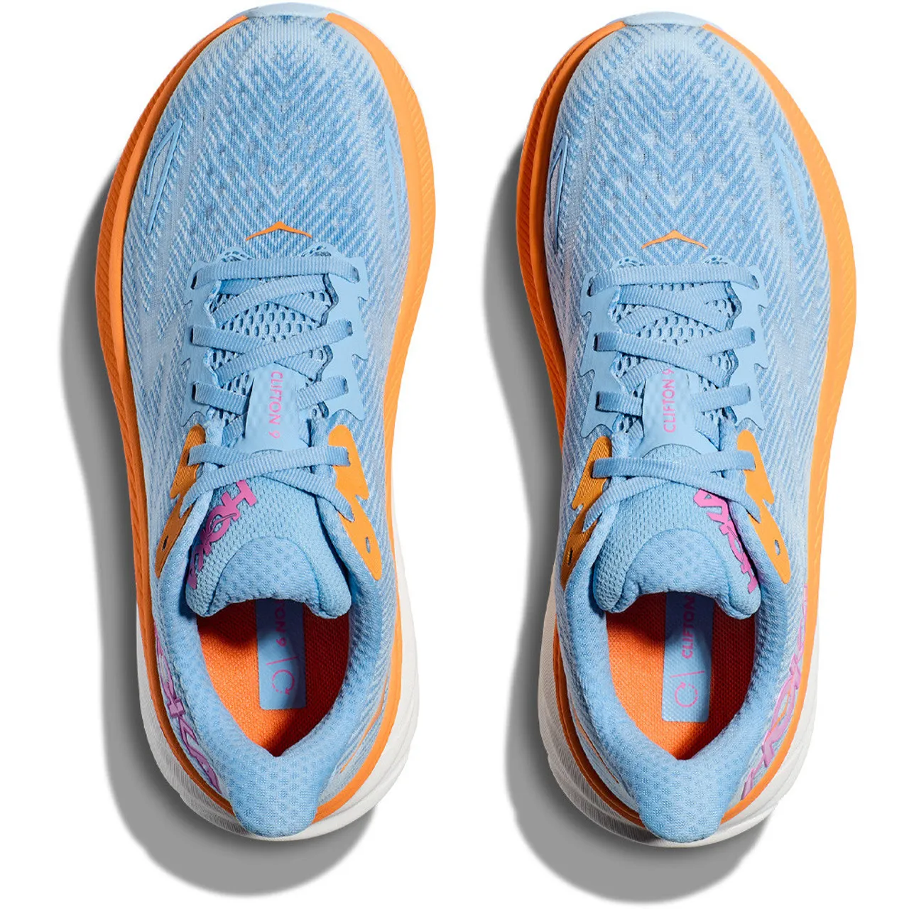 HOKA ONE ONE Women's Clifton 9 - Airy Blue / Ice Water  (Wide Width)