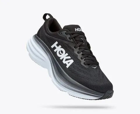 Hoka Womens Bondi 8 - Black and White