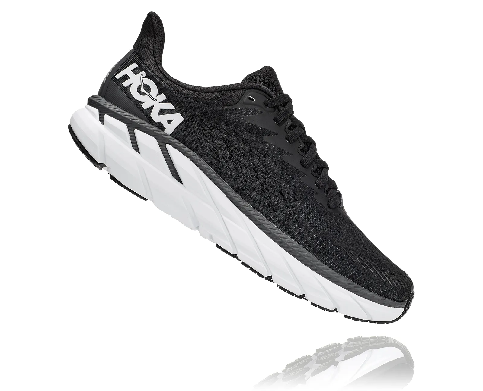 Hoka Womens Clifton 7- Black/White