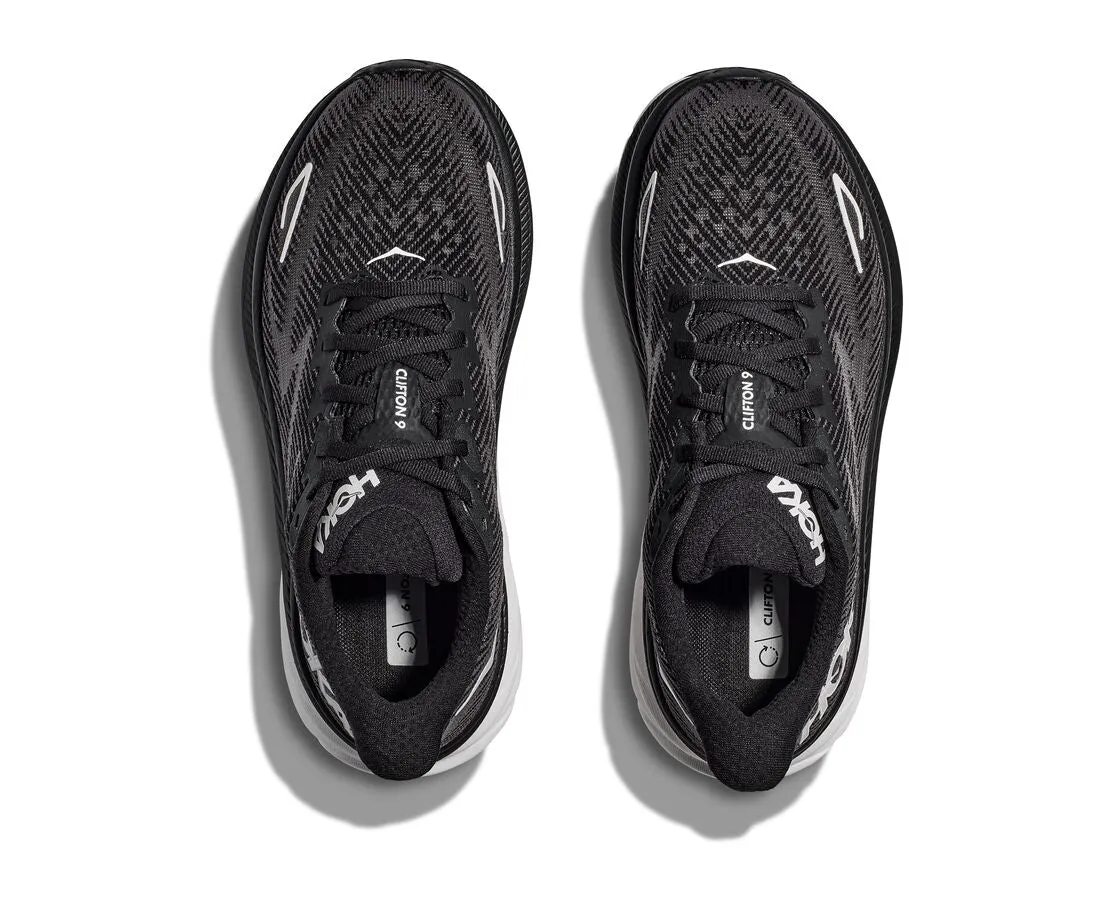 HOKA - Womens Clifton 9 Black/White