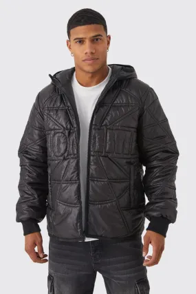 Homme Quilted Puffer With Hood