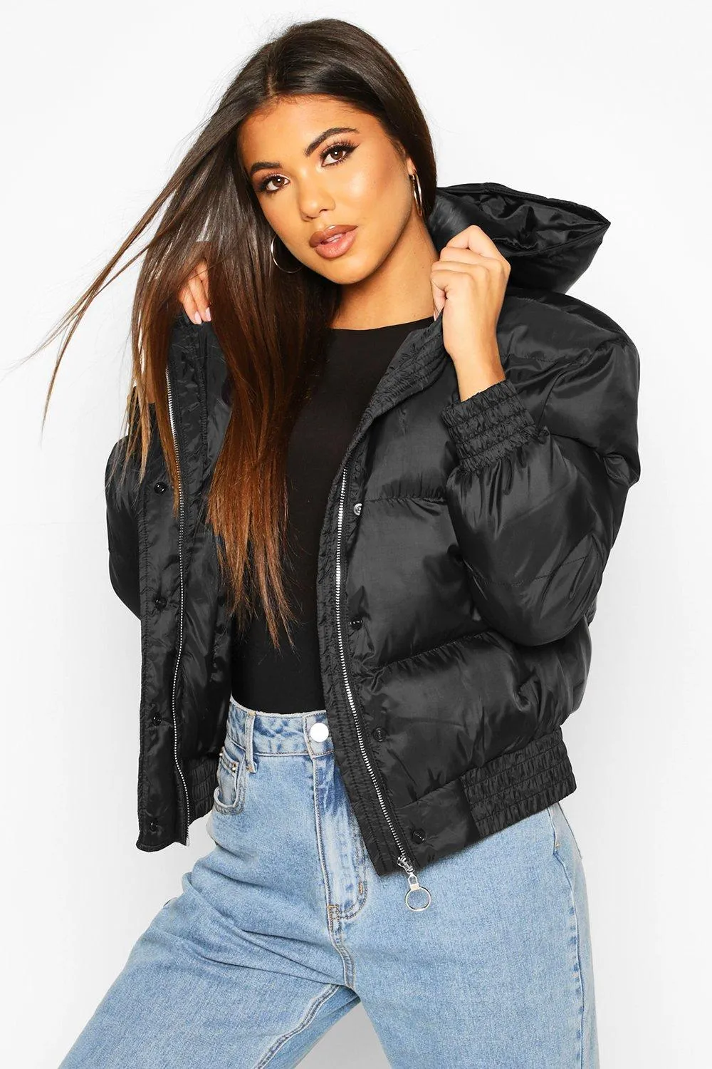 Hooded Short Puffer Jacket