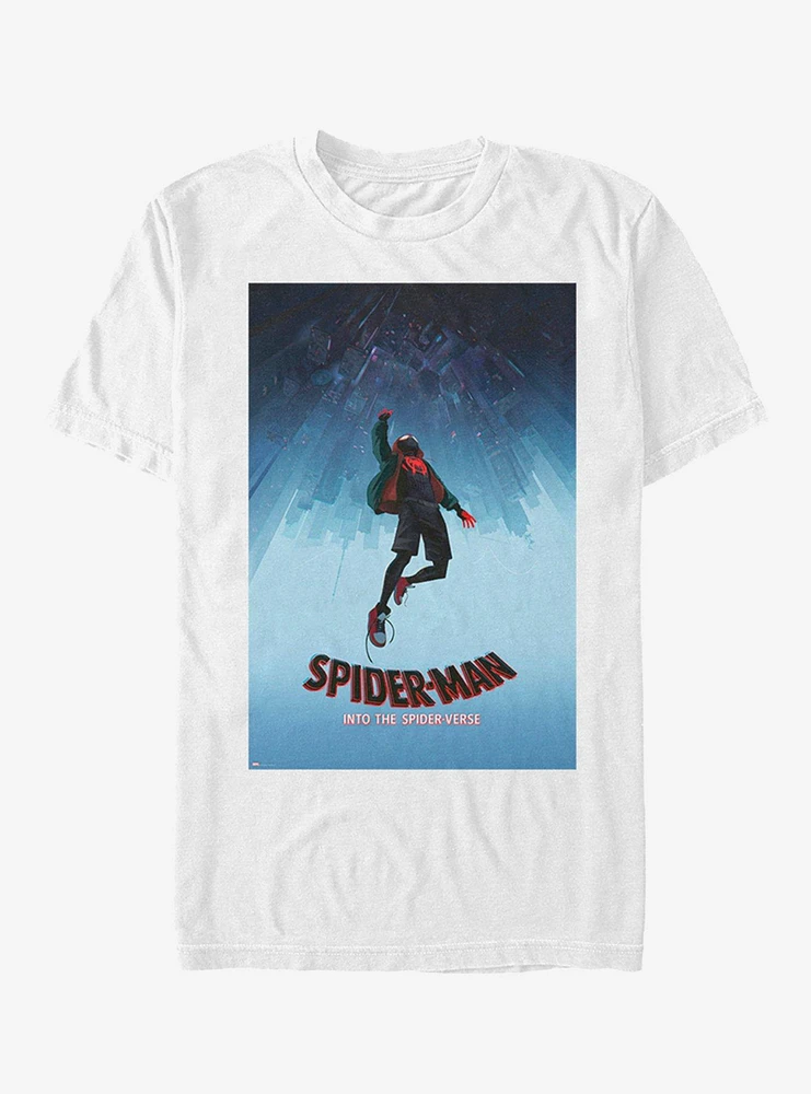 Hot Topic Marvel Spider-Man: Into The Spider-Verse Miles Morales Poster  T-Shirt