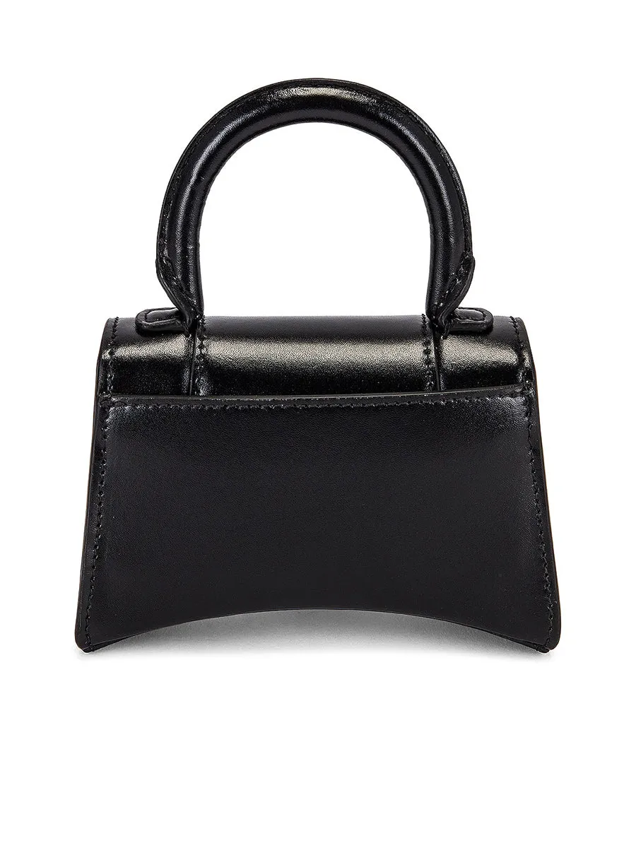 Hourglass Mini Shoulder Bag in Black
